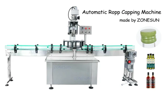 Zonesun Copertura automatica in alluminio Ropp a testa singola per tappi antifurto per bottiglie di vino in vetro di liquore Tappatrice con tappo a vite